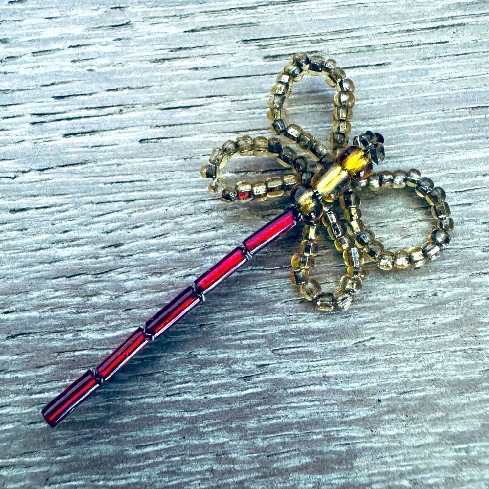Dragonfly Butterfly Beaded Bobby Pin Hair Accessory
